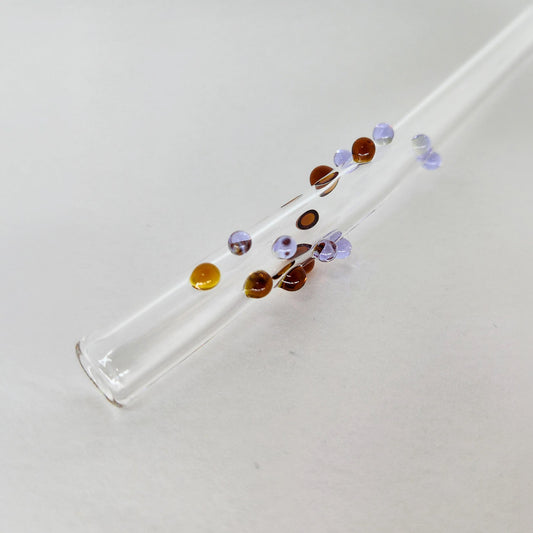 Detalhe canudo reutilizável de vidro borossilicato - Bela Aiache